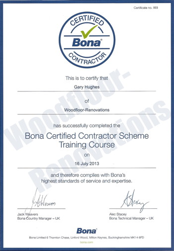 Bona Certified Contractor Course