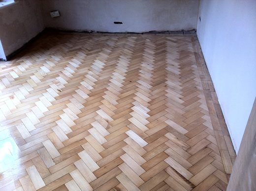 Wood Floor Renovation in Cheshire - Beech Parquet Flooring