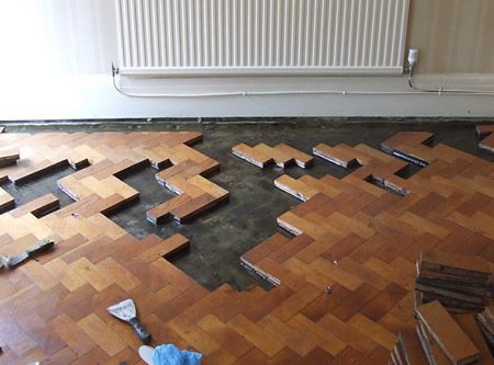 Parquet Wood Block Floor Repairs in North Wales