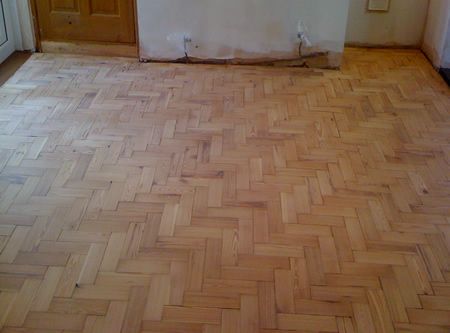 Parquet Wood Floor Renovation in Caernarfon North Wales