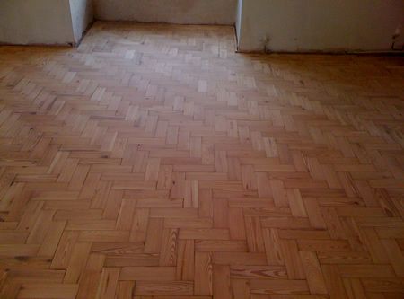 Pitch Pine Parquet Restored in North Wales