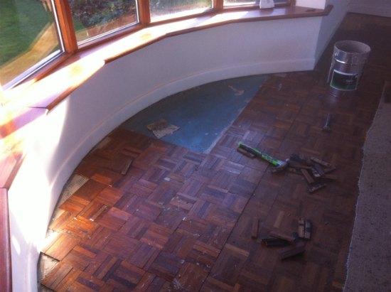 Mahogany Mosaic Finger Parquet Repaired and Restored in Cheshire 
