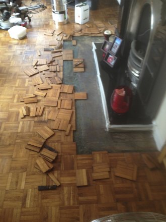 Mosaic Finger Parquet Repaired and Restored in Wrexham, North Wales 